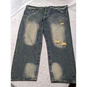 GS115 Distressed Jeans Mens 48x32.5 Relaxed Baggy Hip Hop Skater Retro Y2K
